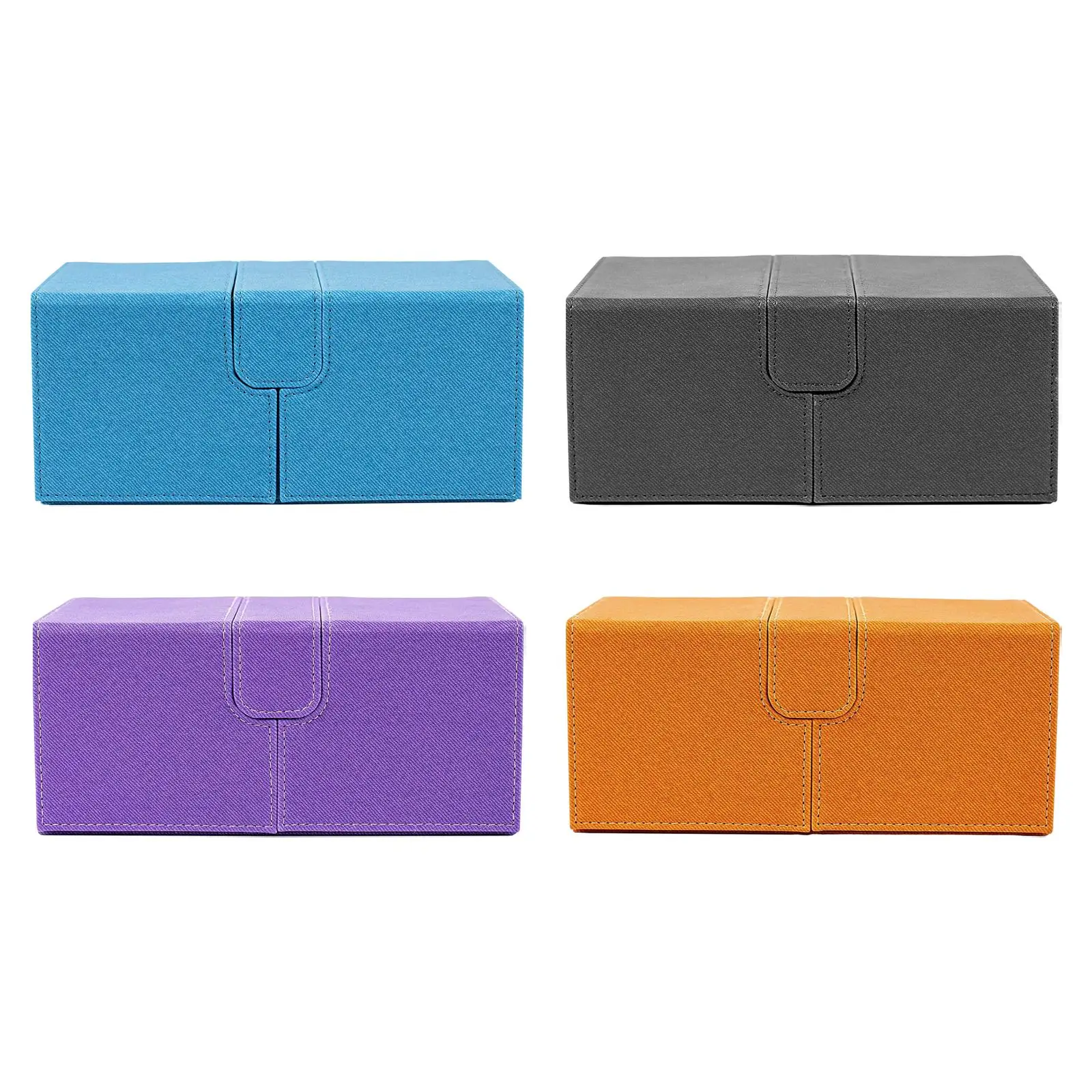 PU Card Storage Box for Handmade Sewing Multifunctional Holds up to 200 Cards 202x115x90mm Multiple Uses