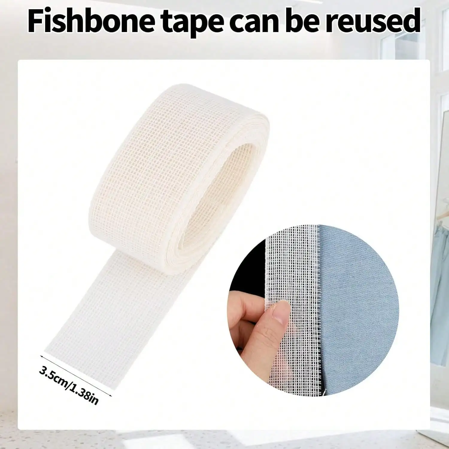 Stoffsaumführung, Fischgrätenband zum Nähen von schmalen und gebogenen Saumnähten, wiederverwendbarer Knochenstreifen für Chiffon-Seidenkleider und -röcke