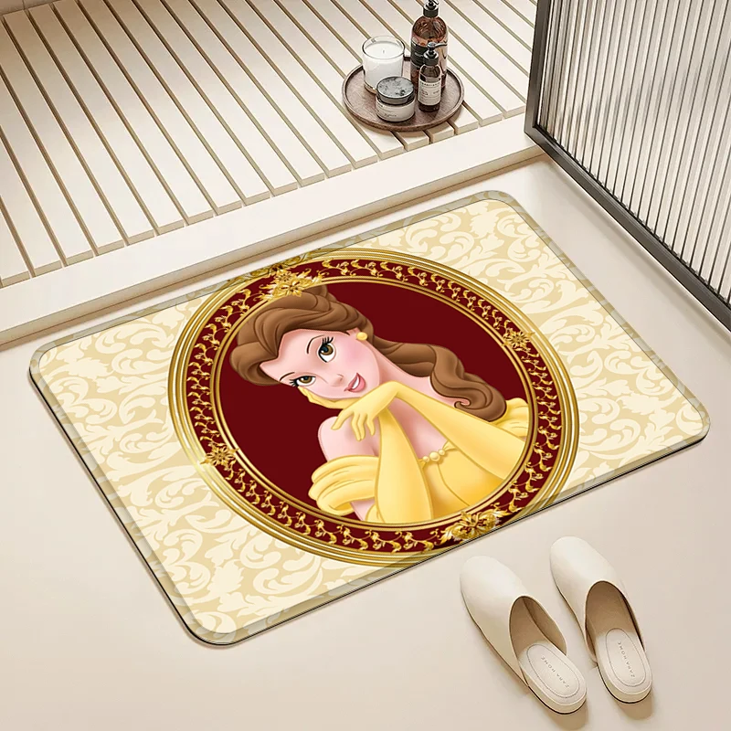 

Disney Beauty and the Beast Belle Frame Door Mat Non-Slip Absorbent Floor Rug for Home Bathroom Decor