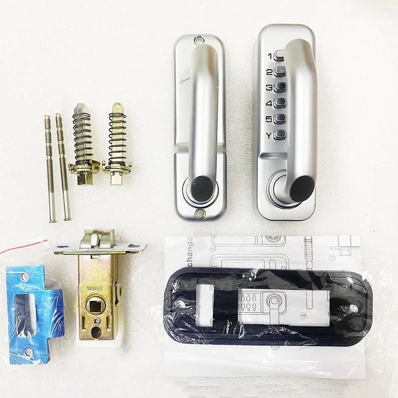 30mm Lock Mechanism Exterior Gate Lock Rainproof Digital Lock With Lever Handle Push button Combination Lock