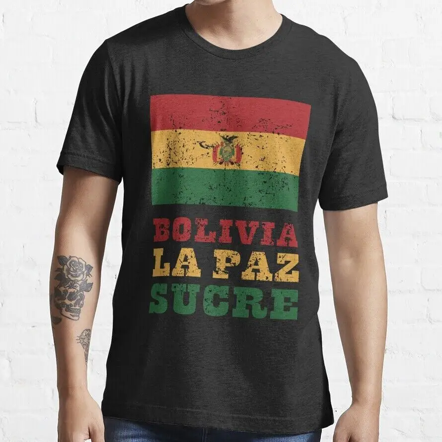 Bolivia Flag Essential    Anime Graphic T-shirts unisex Short Sleeve Tees Vintage High Quality 100%Cotton