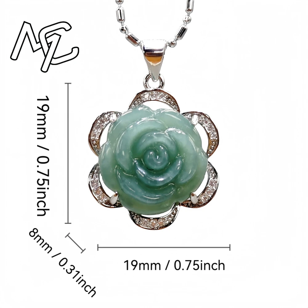 925 الفضة البطانة البورمية اليشم قابل للتعديل زهرة القرع عقد بحلية متدلية على شكل فراشة خاتم الزمرد الوردي الطبيعي الأخضر النساء مجوهرات مخصصة