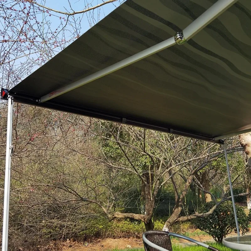 الأكثر شعبية 4*2.5 متر متنقل مقطورة معدات التخييم المظلات قسط الأشعة فوق البنفسجية مانع كاملة أطقم RV المظلة