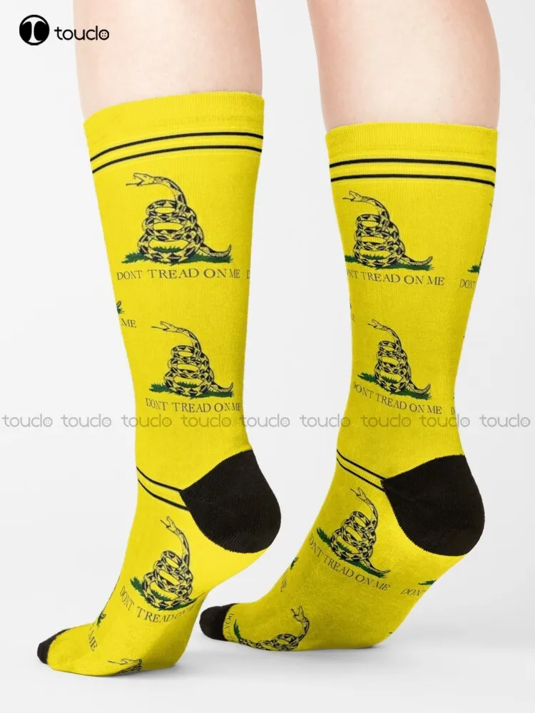 

Don'T Tread On Me Gadsden Flag Rattlesnake Socks Men'S Socks Cartoon Comfortable Best Girls Sports 360° Digital Print Streetwear