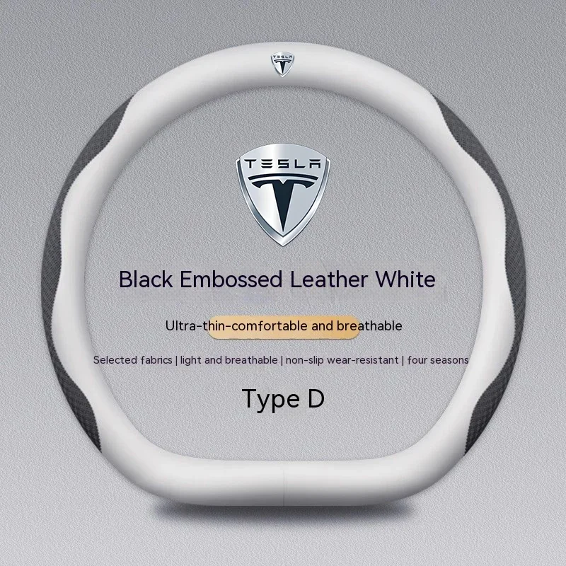 

Car Sticker Tesla Model 3 Y S X Juniper Highland Roadster Carbon fiber Anti-slip Breathable Leather Car Steering Wheel Cover Ac