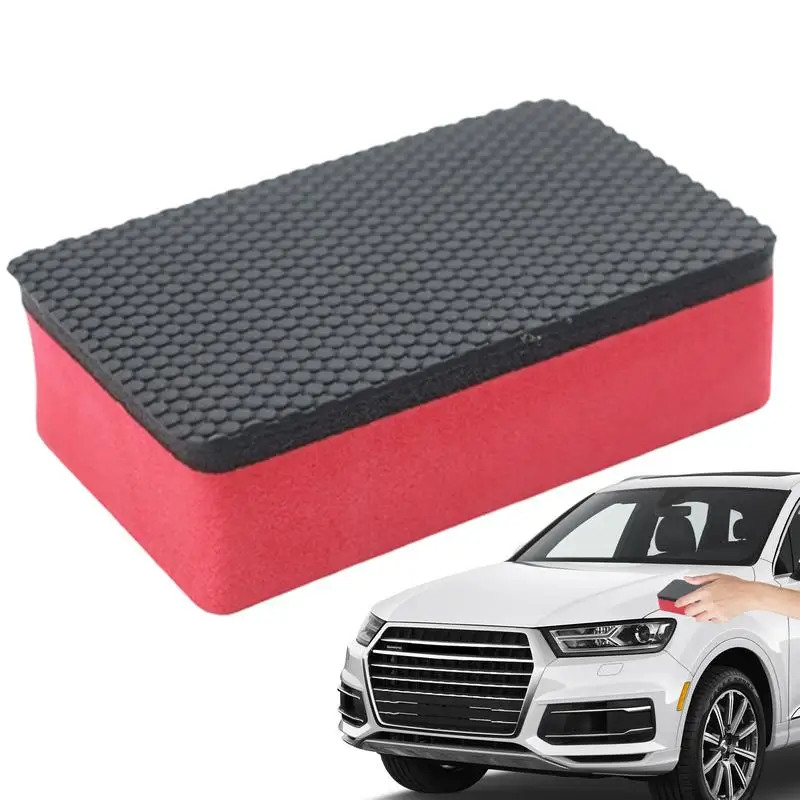 Almohadillas aplicadoras de cera de microfibra para coche, esponja de cera suave para detalles automáticos, espuma rectangular, almohadilla para el cuidado de la pintura del coche, pulido, limpieza automática