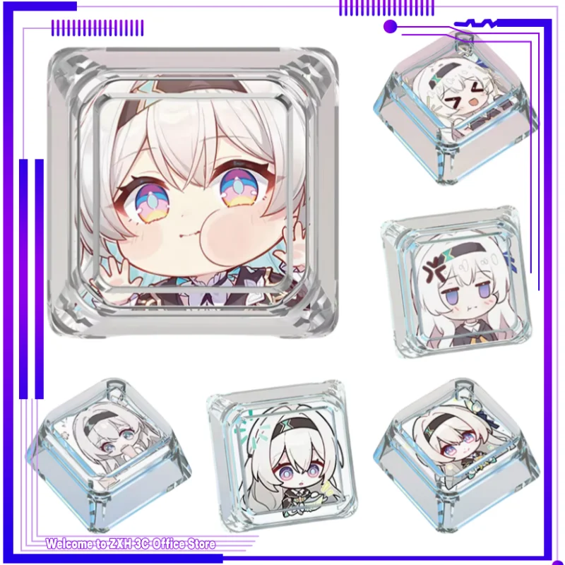 パーソナライズされたキーキャップ,パーソナライズされたキーキャップ,鉄の折り畳みホタル,透明な漫画のpbt昇華,メカニカルキーボードのギフト,トレンディ