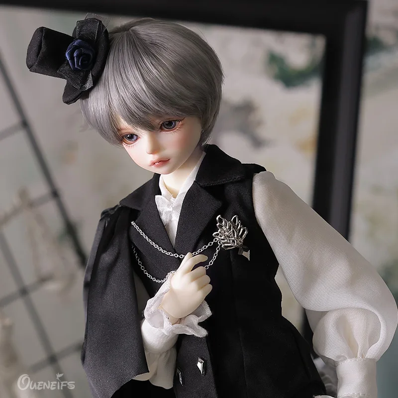 BJD Doll 1/4 Heronk With Minifee New Boy Body Tuxedo Gentleman Glamorous with Formal Hat Model Resin Toys For ShugaFairy