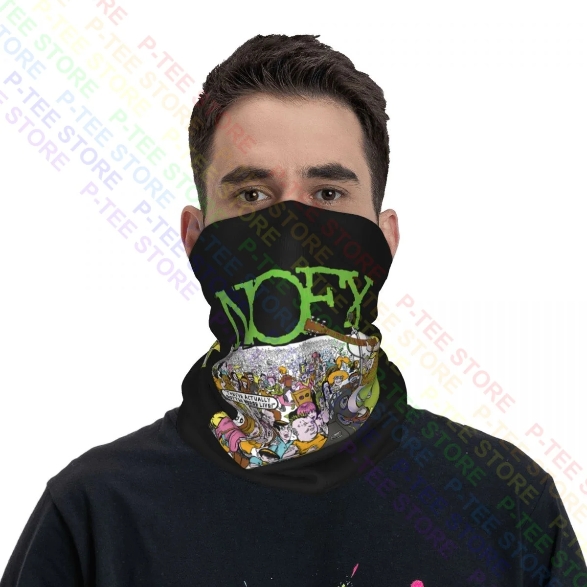 00S Nofx-banda de algodón, ropa de cuello, Bandana, bufanda, mascarilla, estampado, Música Antigua, Vintage, Noevx, Punk Lock