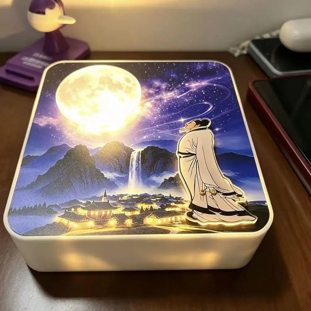 Night light creative AI voice intelligent dialogue upgrade 11 kinds of instructions 13 kinds of light photo frame
