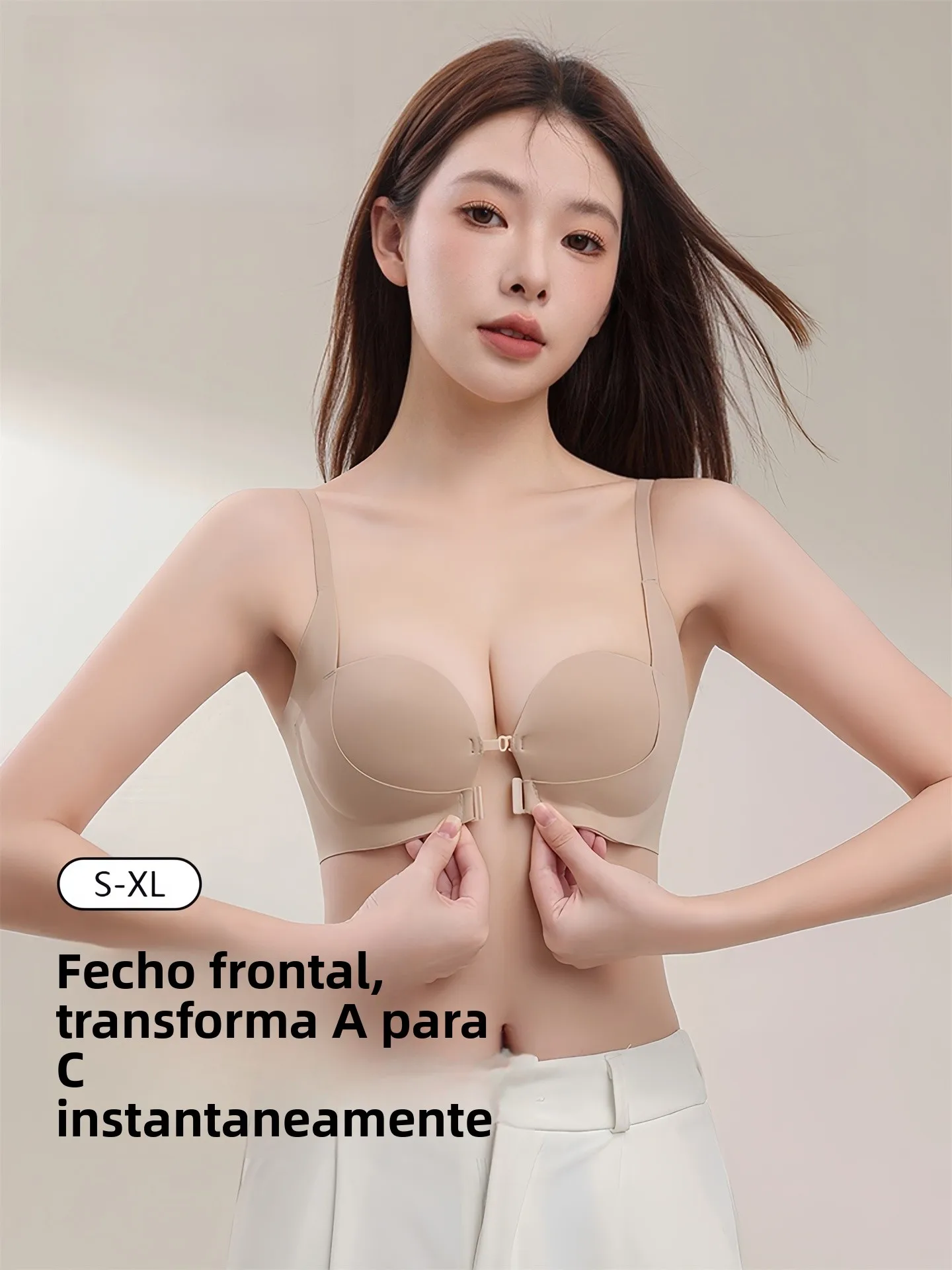 tingmei-seamless-double-front-buckle-women's-underwear-sexy-back-invisible-bra-support-anti-sagging-u-neck-3-4-cup-all-seasons