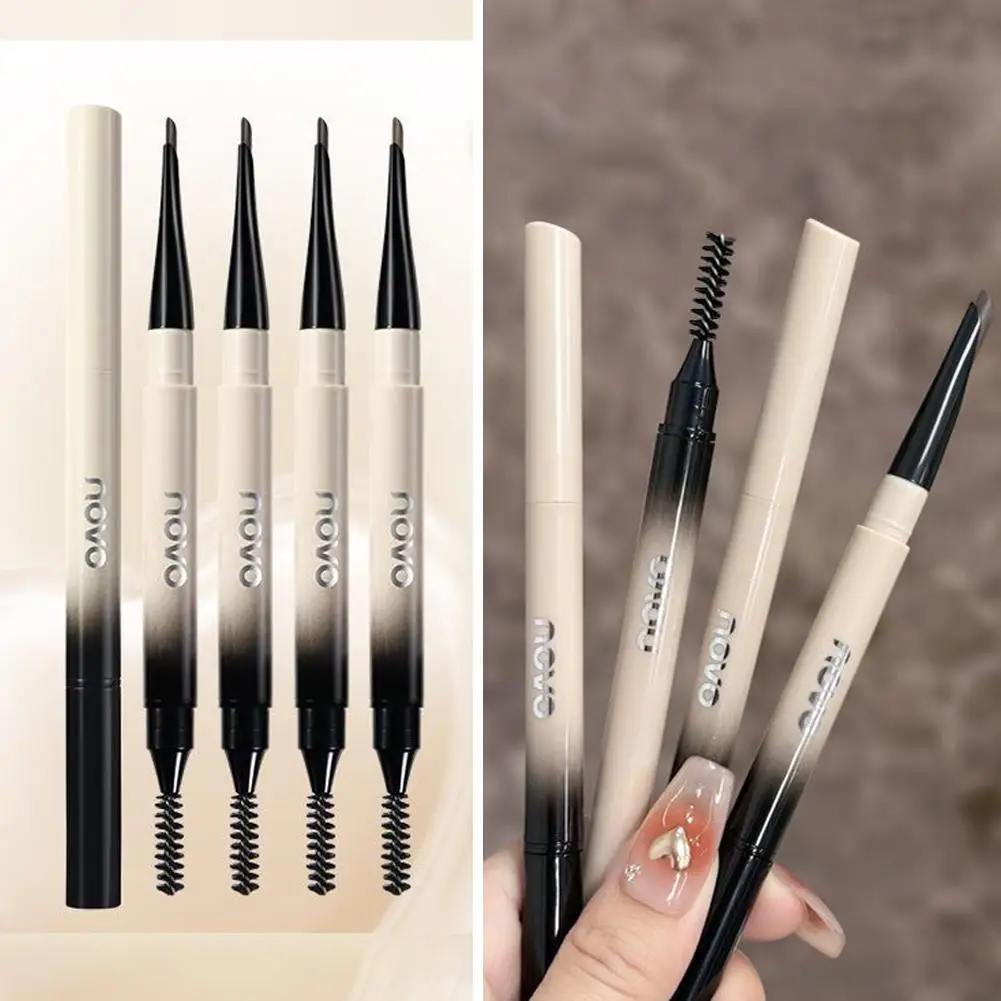 Crayon à sourcils naturel sauvage, double extrémité, couleur, résistant à la sueur, imperméable, durable, sans longue taches, sans perte, T9R9
