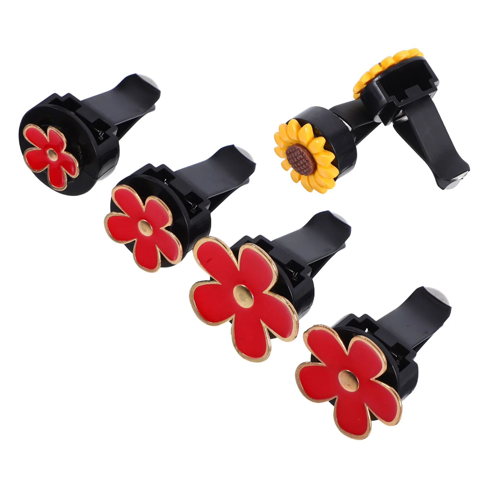

6Pcs Colorful Flower Vent Clips for Car Air Conditioning Outlet Clamp Charm Dashboard Decor Stable Hold No Tools Required