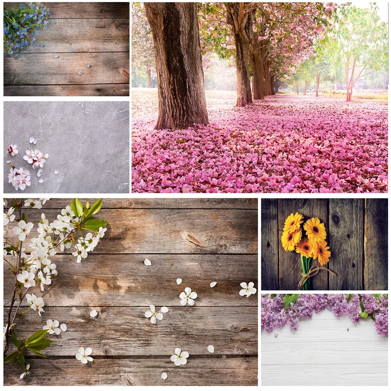 

Vinyl Custom Photography Backdrops Props Flower Wood Planks Photo Studio Background 21921 CXSC -20