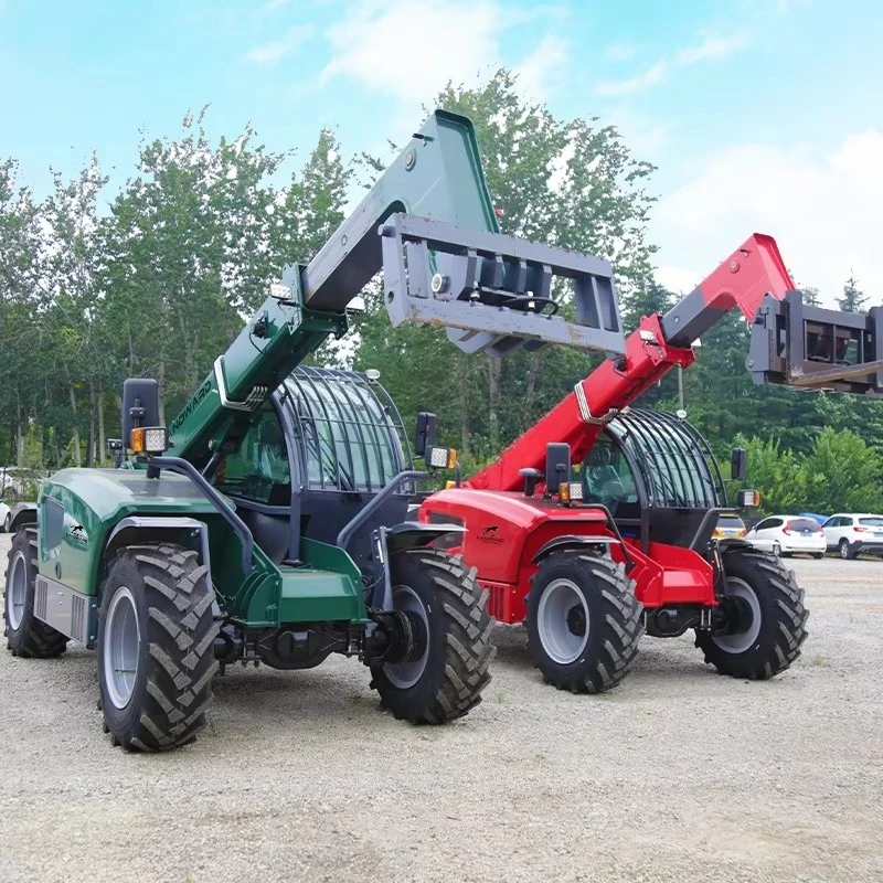 360 Degree Rotating Telescopic Handler 4.5T 17m High Reach Telehandler Forklift 4WD Rough Terrain Boom Loader Construction