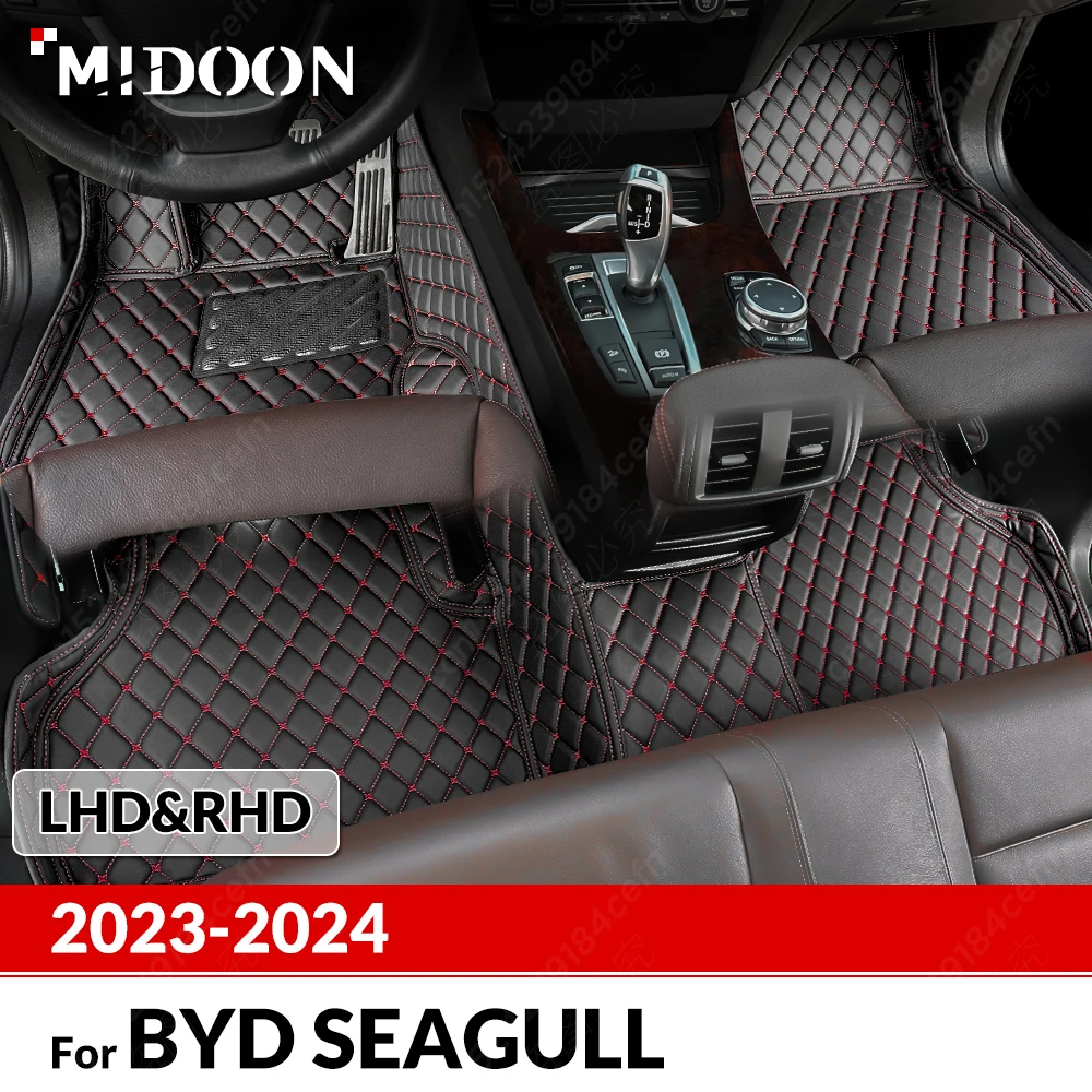 

Пользовательские автомобильные коврики для BYD Seagull/Dolphin Mini 2023 2024 автомобильный коврик крышка внутренние детали аксессуары защитный коврик