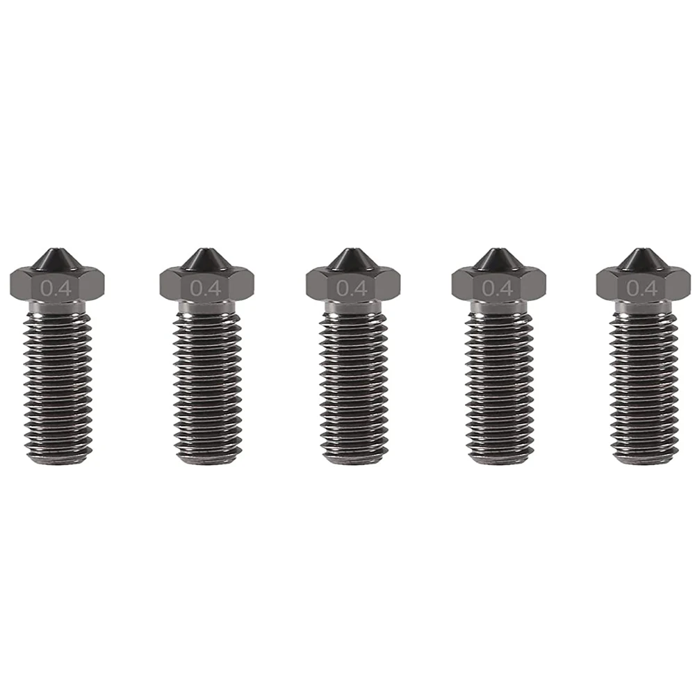 FLSUN Super Racer Hardened Steel Nozzles, Extruder SR, 0.4mm Screw, 5Pcs Lot