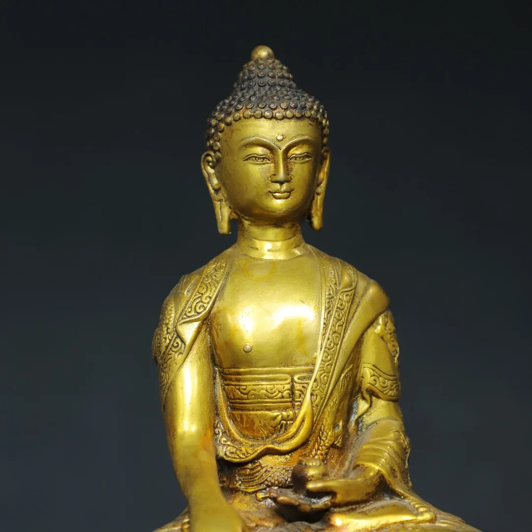 

Classic Pure Copper Gilded Buddha Statue With Exquisite Craftsmanship And Beautiful Appearance Worthy Of Decoration