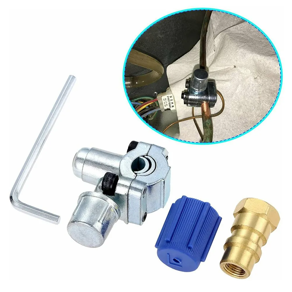 Car A/C Retrofit Valve With Dust Cap And BPV31 Piercing Tap Kit Brass Alloy Plastic Zinc Alloy Automobile Parts And Accessories