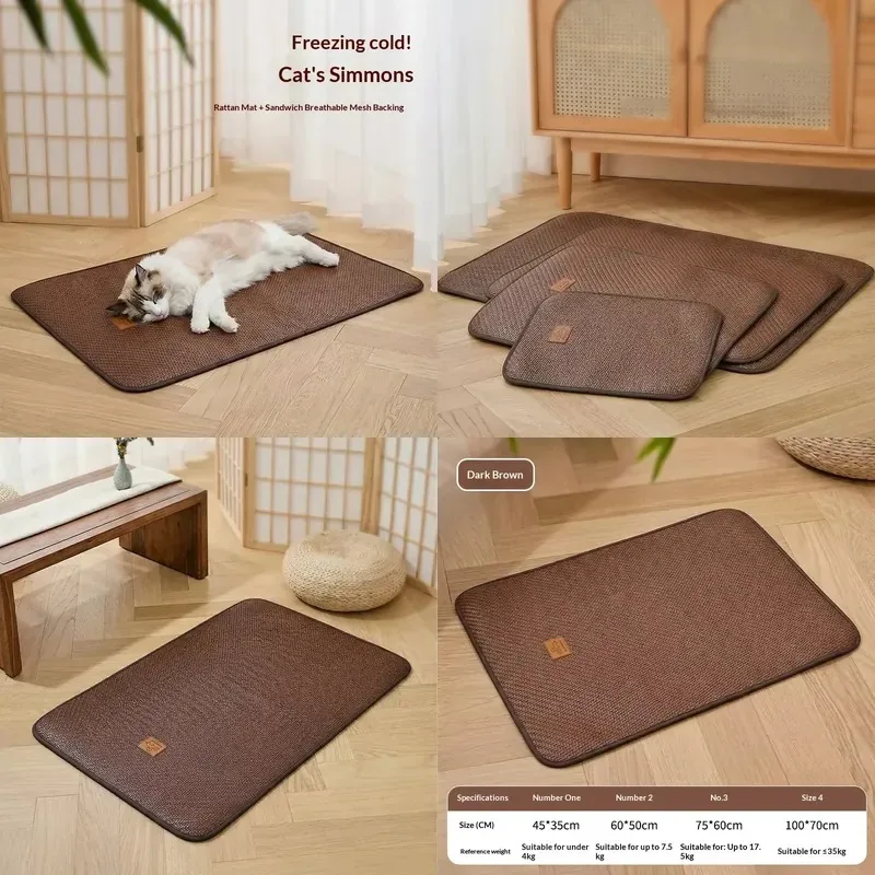Deluxe Plus Size Pet Bed Summer Cooling Eco Friendly Non Slip Waterproof Polyester Fiber Removable Dog Mattress Anti Hair