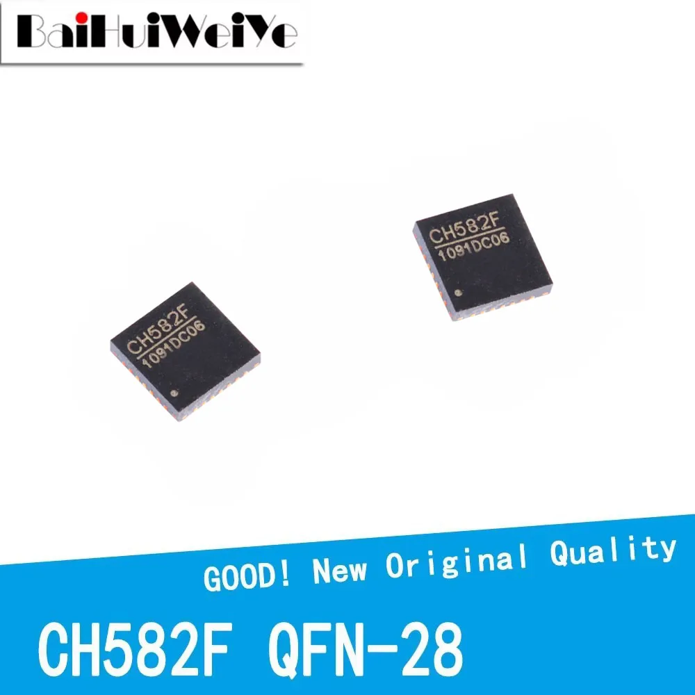 5PCS/LOT CH582F CH582 QFN-28 SMD 32-bit MCU Microcontroller Integrated With BLE Wireless Communication New Good Quality Chipset
