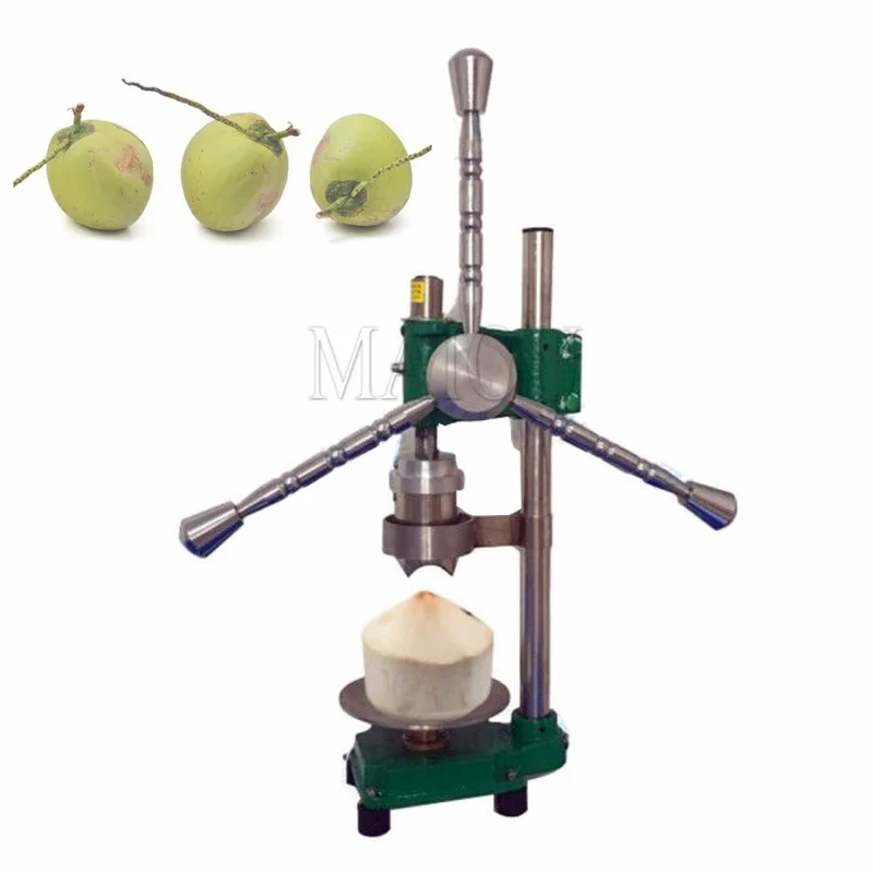 Commercial Lever Style Openers Hand Press Green Coconut Opening Holing Machine