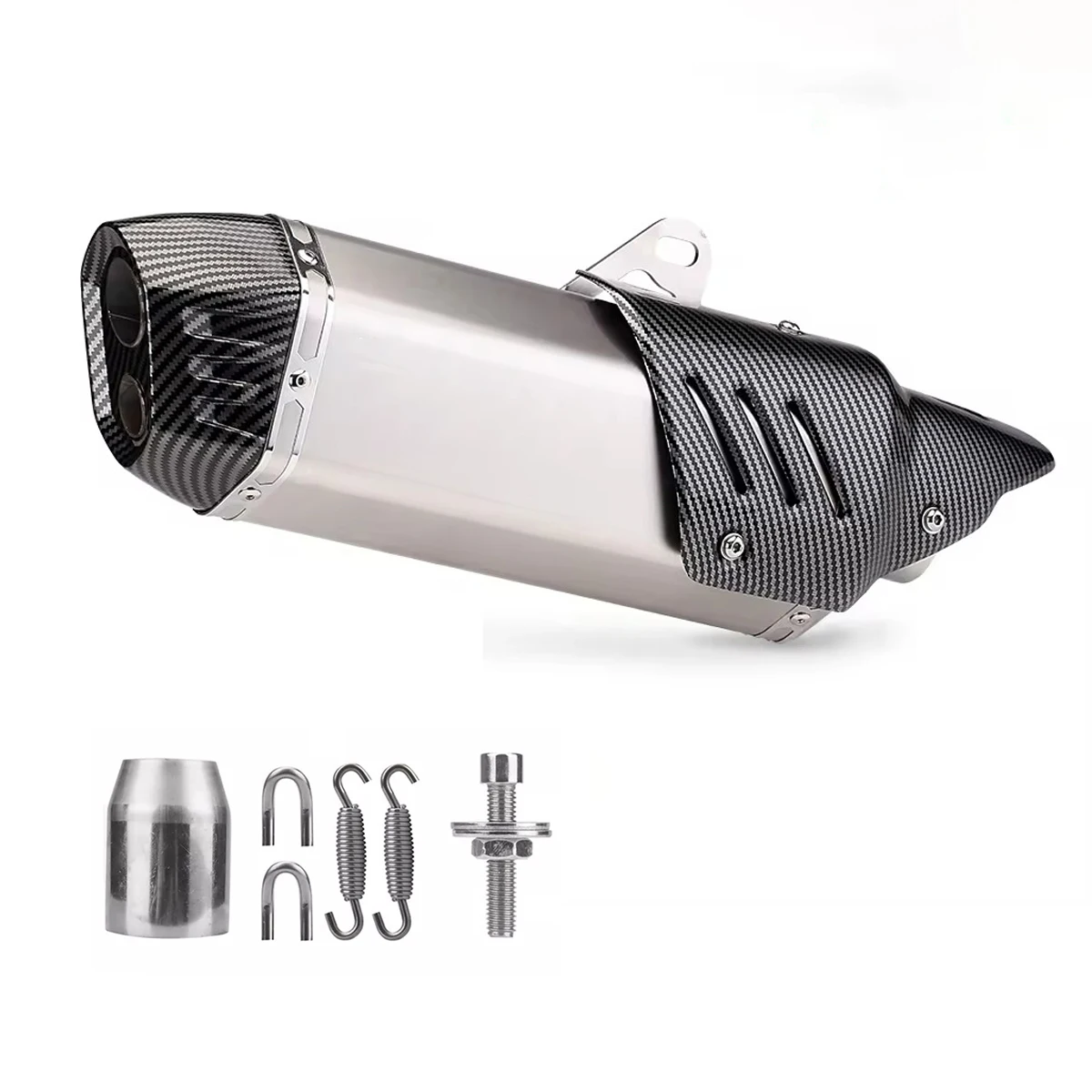 

S7 51mm universal motorcycle titanium color imitation carbon head exhaust muffler steel silencer belt DB Killer Z1000 Z900 R1 R6