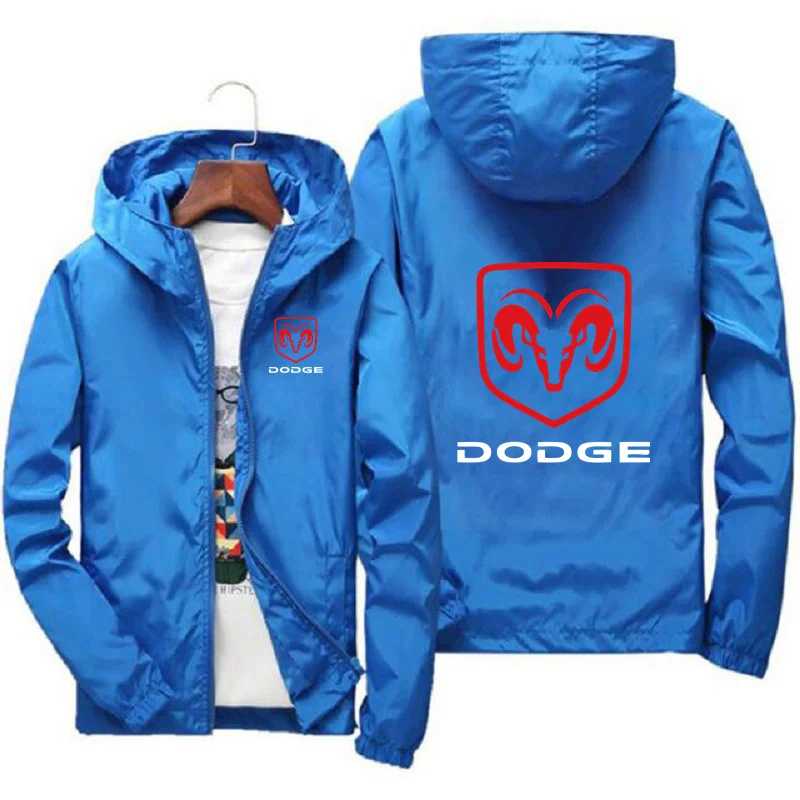 Dodge logo car 2024 Spring and Autumn new men\'s Bomber casual outdoor fashion ultra-thin zipper Sport jacket