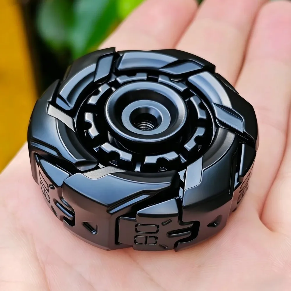 Adult Mechanical Fidget Spinner Deformable Smooth Spin Spinning Premium Alloy Magnetic Metal Fidget Sliders Office Relaxation view 4