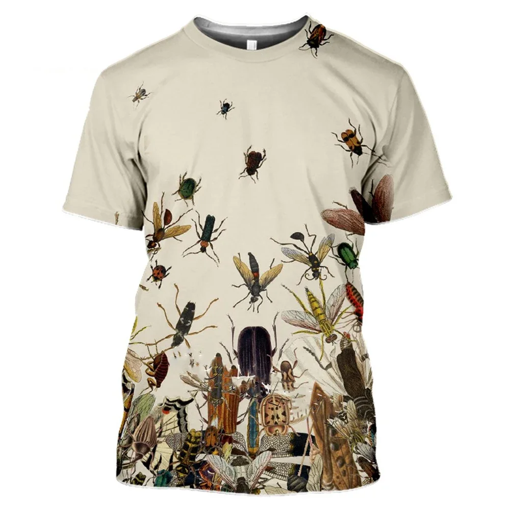 New Summer Tide Insect  Picture Men T-Shirts  Casual 3D Print Tees Hip Hop Personality Round Neck Short Sleeve Quick-Dry Tops