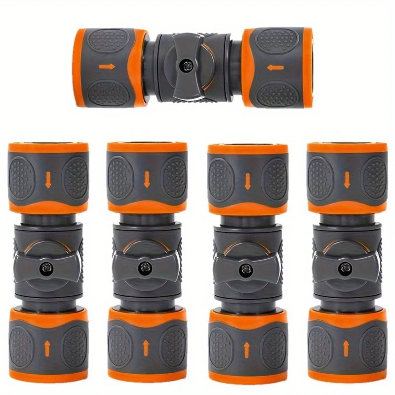 5pcs Quick Connect Garden Hose Adapter - On/Off Switch Valve with Dual Quick Connection for Lawn Watering & Outdoor Cleaning ﻿ ﻿