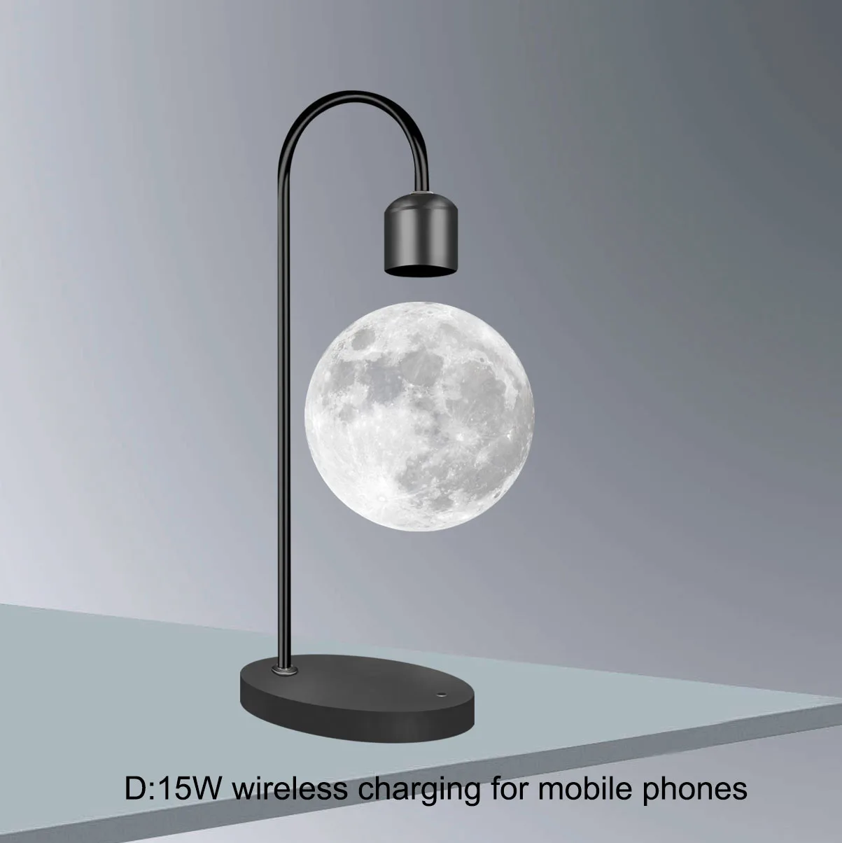 Lampada lunare sospesa Stampa 3D Lampada da scrivania lunare sospesa creativa senza soluzione di continuità Decorazione domestica Luce notturna a LED