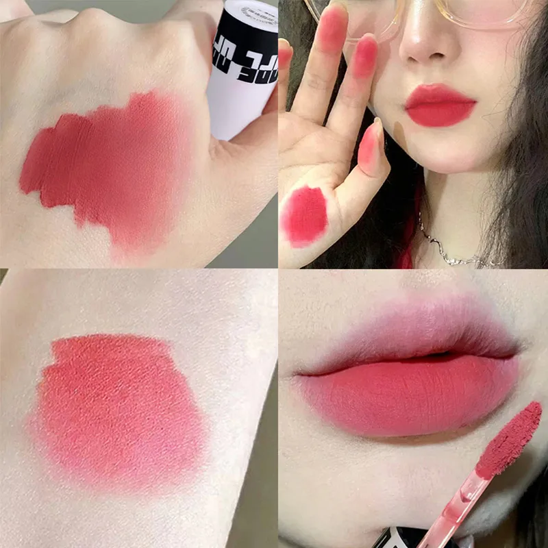 6 colori Matte Lip Mud Long-lasting Waterproof antiaderente Cup Lip Gloss Silky Smooth Soft Mist Lipstick per cosmetici per il trucco