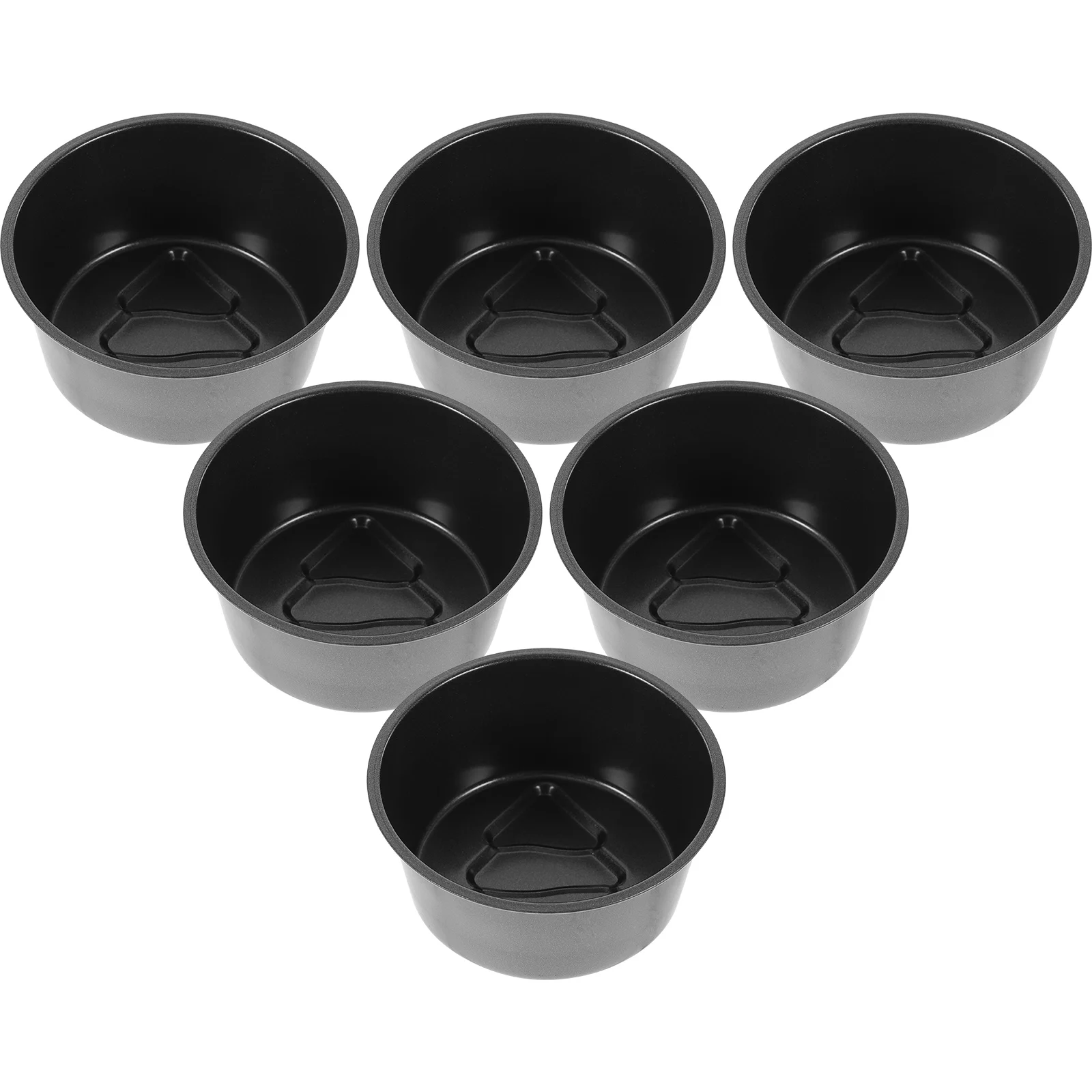 

6 Pcs Round Cake Mold Non stick Carbon Steel Baking Pans Heightened Christmas Tree Pattern Tart Molds for Desserts