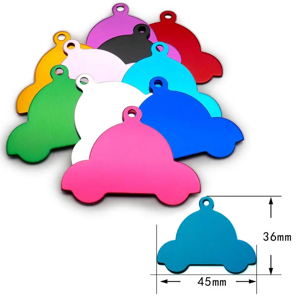 KIYUE Mélange Aléatoire 100 Pièces Étiquette ID en Aluminium 10