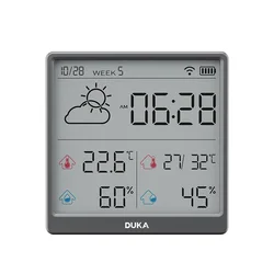 Youpin DUKA Digital Home Indoor Temperature Humidity Meter LCD Digital Thermometer Hygrometer Sensor Gauge Weather Station Tools