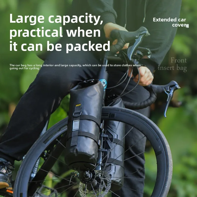 

Multi-Functional Bike Fork Bag Outdoor Waterproof Bag Road & Mountain Bike Long-Distance Travel Bag Includes Mounting Bracket