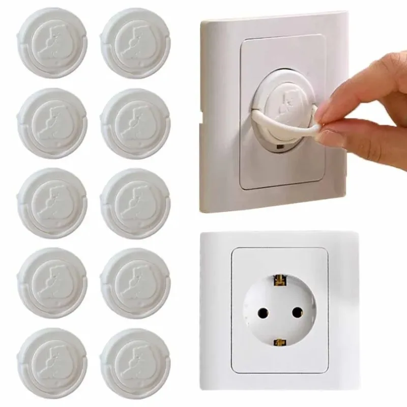 

5/10pcs Baby Electrical Safety Socket Protective Cover European Standard Anti-electric Shock Socket Cover Baby Safe Protection