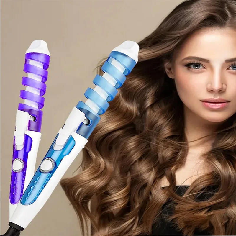 

Портативная спиральная плойка, электрический инструмент для укладки волос, коническая керамическая плойка, плойка с большой волной, бытовая