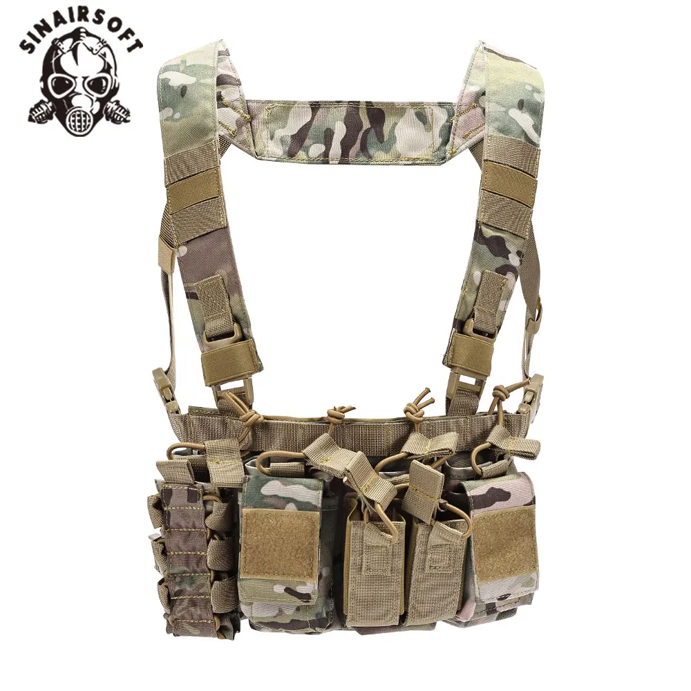 

Tactical Chest Rig Molle D3CR Camouflage Vest CS Game Combat Airsoft Vest With Mag Pouches Lightweight Multifunction Breathable