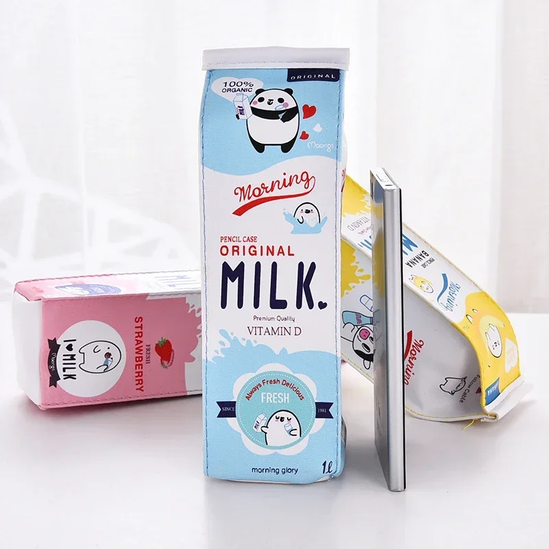 Cute School Case Korea School Pencil Case Milk Pencil Case Unusual Pencil cases For Girls Boys School Supplies