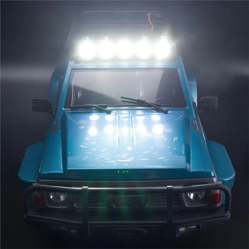 WOWFU-RC Car 5 LED Light Headlight Spotlight With Bracket For 1/10 SCX10 90046 RC4WD D90 TRX4 TRX6 RC Crawler DIY Part