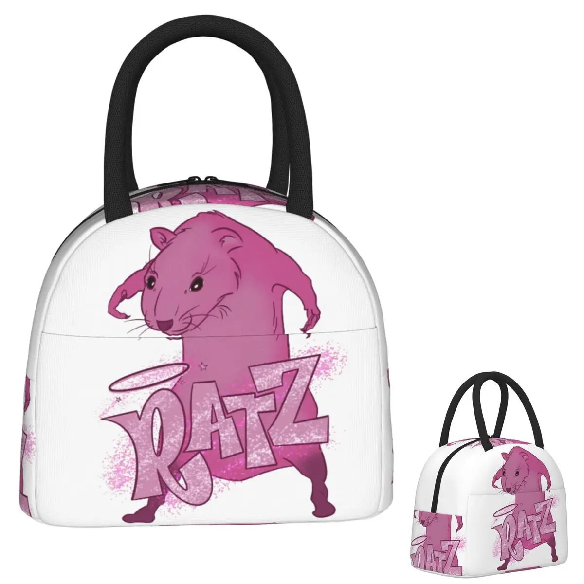 

RATZs PINK MOUSE Merch Сумки для обеда Изолированная коробка для бенто Водонепроницаемая сумка для обеда Многоразовые сумки для пикника Сумка-холодильник для женщин и детей Работа