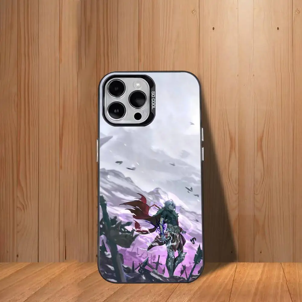 حافظة هاتف B-Beginning After End لهاتف iPhone 17,16,15,14,13,12,11,Mini,Pro,SE,MAX غطاء أبيض غير لامع مقاوم للصدمات