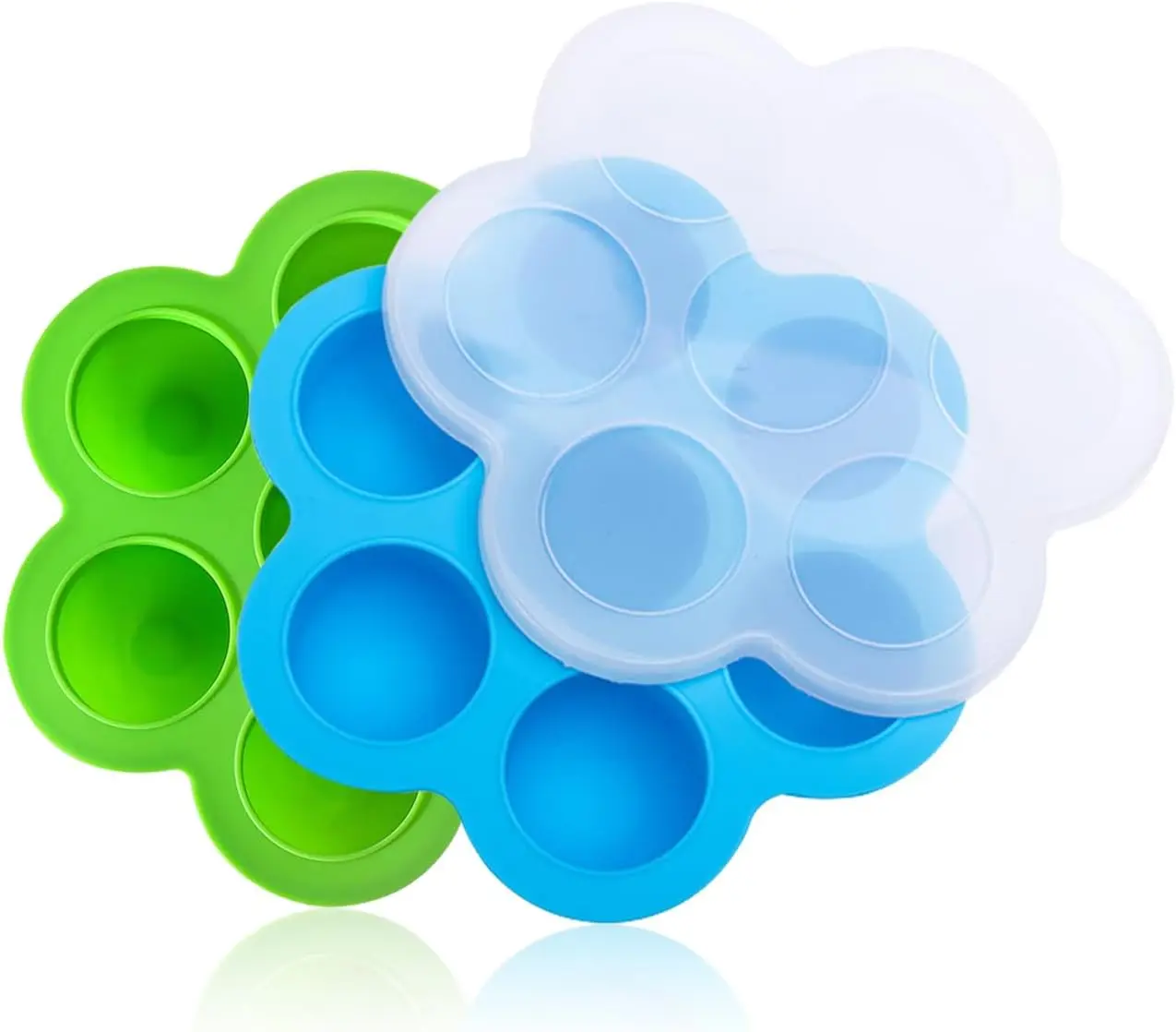 실리콘 몰드 냉동 트레이 스낵 냉동 보관함 클램프 커버, 완벽한 식품 보관 용기, 재사용 가능한 젤 실리콘 몰드