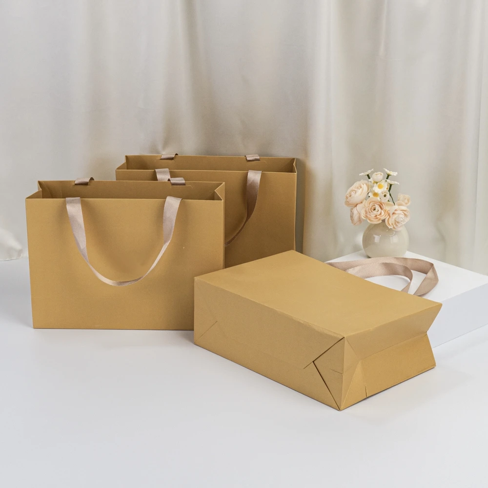 شعار مخصص البيج الذهب والمجوهرات مقبض حقيبة 28x10x20 سنتيمتر عيد الحب هدية التعبئة والتغليف المنظم التسوق السفر الحقائب المحمولة #5