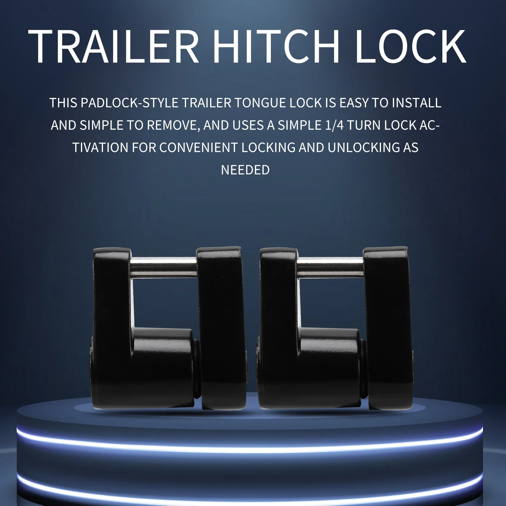 ABTD-2 Set Trailer Hitch Coupler Lock Trailer Coupler Padlock 1/4 Inch Hitch Pin 3/4 Coupler Span For Truck Trailer RV Boat