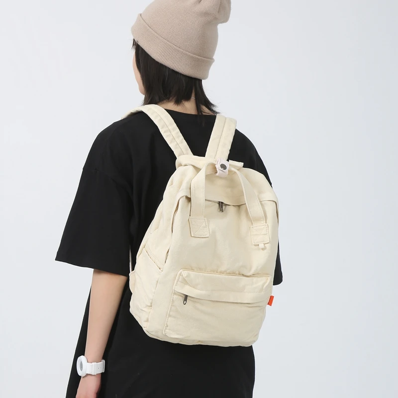 Girl Canvas School Bag New Fashion College Student Vintage Women Backpack Men Laptop Bag Travel Kawaii Boys Backpack 2023