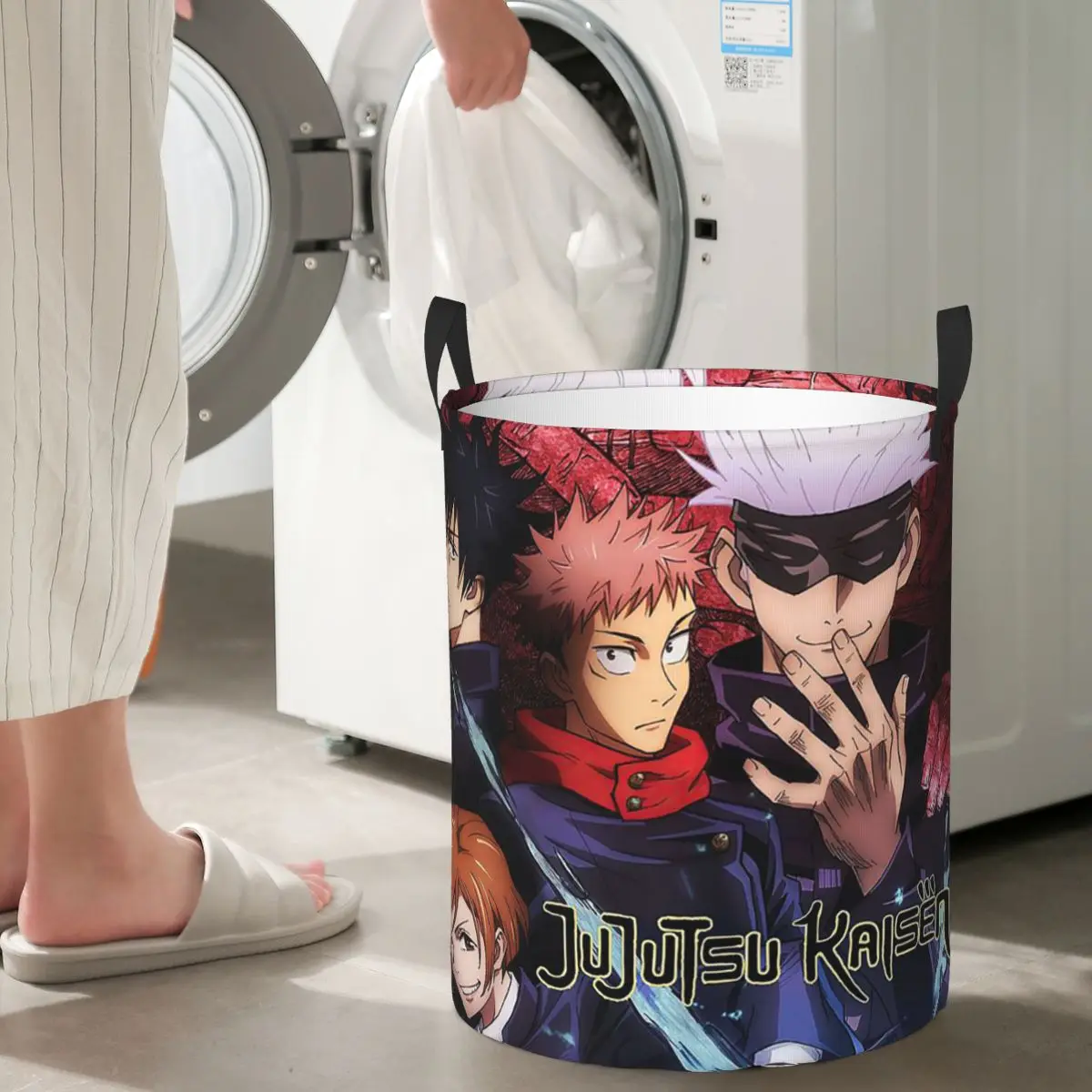 

Megumi Besto Friendo Jujutsu Kaisen Sukuna Anime Foldable Laundry Baskets Dirty Clothes Toys Storage Basket Large Waterproof Box