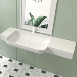 Lavabo integrato semi-incasso sporgente anteriore, lavabo, mobiletto del bagno, lavabo, lavabo sottopiano